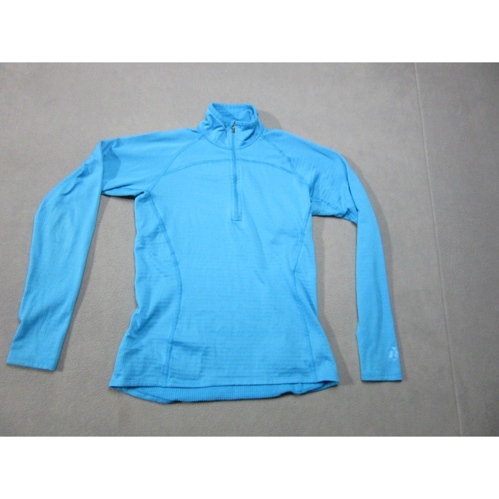 Eddie Bauer Jacket Womens Small Blue First Ascent Polartec 1/4 Zip Outdoor Hike